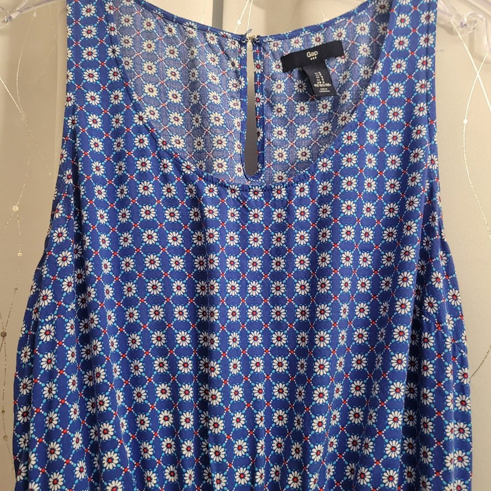 Gap Blue patterned A line dress - Picture 2 of 6